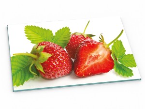 Szklana deska kuchenna do krojenia na prezent 60x30 cm Truskawki 297d