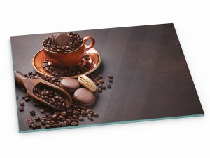 Szklana deska kuchenna do krojenia na prezent 30x20 cm Kawa 298a