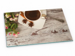 Szklana deska kuchenna do krojenia na prezent 60x30 cm Kawa 299d