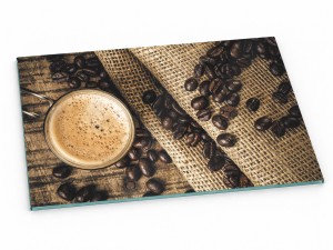 Szklana deska kuchenna do krojenia na prezent 30x20 cm Kawa 305a