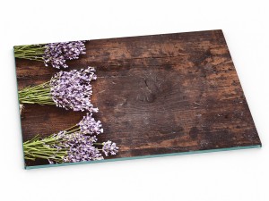 Szklana deska kuchenna do krojenia na prezent 60x20 cm Bukiety wrzosów 310c