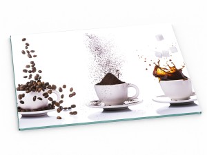 Szklana deska kuchenna do krojenia 60x20 cm Kawa w filiżankach 312c