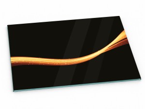 Szklana deska kuchenna do krojenia na prezent 60x20 cm Złota wstęga 313c