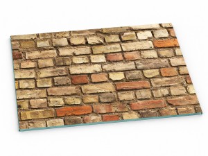 Szklana deska kuchenna do krojenia na prezent 60x30 cm Stary mur 329d