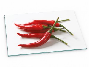 Szklana deska kuchenna do krojenia na prezent 40x30 cm Chilli 338b