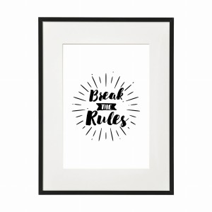 PLAKAT W RAMIE MAŁY - Napis zasady