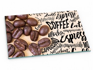Szklana deska kuchenna do krojenia na prezent 60x30 cm Kawa 367d