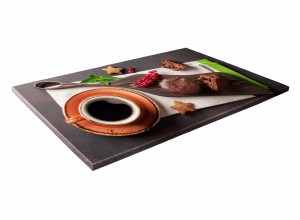 SZKLANA DESKA KUCHENNA 60x20 368c Kawa i ciastko