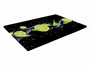 SZKLANA DESKA KUCHENNA 60x20 373c Limonki