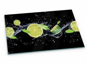 Szklana deska kuchenna do krojenia na prezent 30x20 cm Limonki 373a