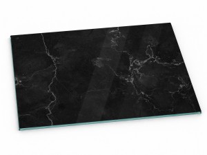 Szklana deska kuchenna do krojenia na prezent 30x20 cm Marmur czarny 377a