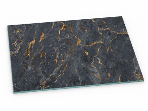 Szklana deska kuchenna do krojenia na prezent 40x30 cm Marmur złoty 378b