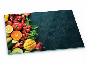 Szklana deska kuchenna do krojenia na prezent 30x20 cm Patera owoców 385a