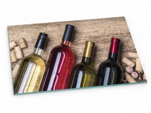 Szklana deska kuchenna do krojenia na prezent 60x30 cm Wino 404d