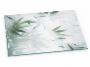 Szklana deska kuchenna do krojenia na prezent 40x30 cm Zamglone liście 409b