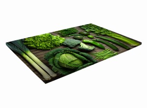 SZKLANA DESKA KUCHENNA 40x30 411b Zielone warzywa