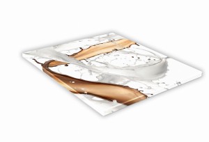 SZKLANA DESKA KUCHENNA 30x30 420f Kawa i mleko