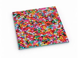 Szklana deska kuchenna do krojenia na prezent 25x25 cm Cukierki 422e