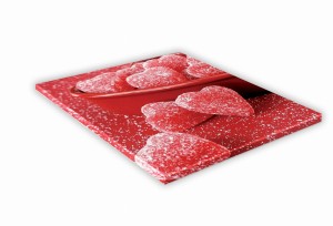 SZKLANA DESKA KUCHENNA 30x30 423f Cukierki serca