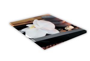 SZKLANA DESKA KUCHENNA 35x35 431g Biała orchidea