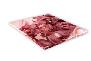 SZKLANA DESKA KUCHENNA 30x30 433f Różowa orchidea