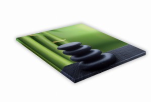 SZKLANA DESKA KUCHENNA 30x30 437f Kamyki i bambus