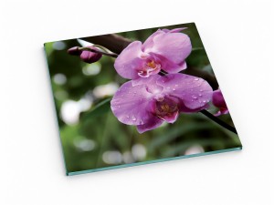 Szklana deska kuchenna do krojenia na prezent 30x30 cm Różowa orchidea 441f