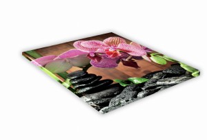 SZKLANA DESKA KUCHENNA 30x30 442f Orchidea kamyki