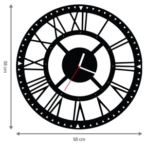ZEGAR ŚCIENNY RETRO 58cm XXL 119.11