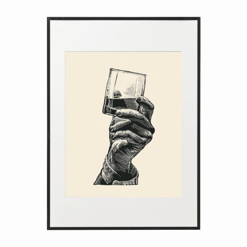 czarna rama 50x70cm i 70x100cm z passe-partout