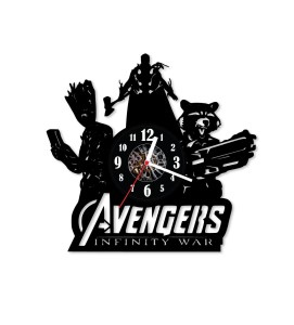 Zegar ścienny z płyty winylowej Avengers 131.13