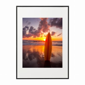PLAKAT W RAMIE DUŻY - Zachód słońca na plaży