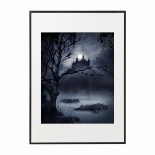 czarna rama 50x70cm i 70x100cm z passe-partout