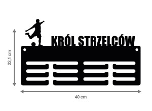 Wieszak na medale KRÓL STRZELCÓW 40cm 24.2