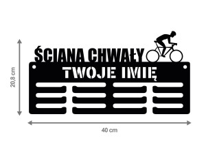 Wieszak na medale ŚCIANA CHWAŁY IMIĘ 40cm 96.2
