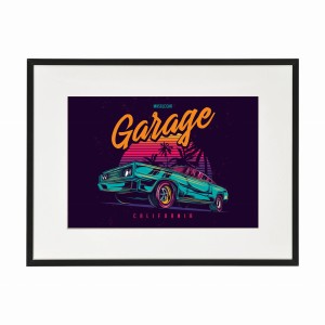PLAKAT W RAMIE MAŁY - Garaż