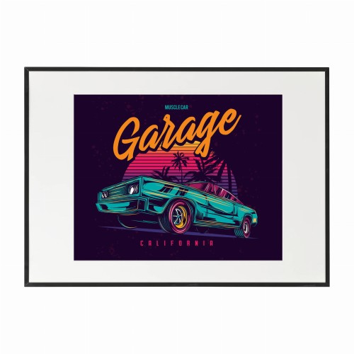 czarna rama 70x50cm i 100x70cm z passe-partout