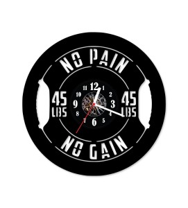 Zegar ścienny z płyty winylowej  255.13 No Pain No Gain