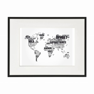 PLAKAT W RAMIE MAŁY - Mapa świata