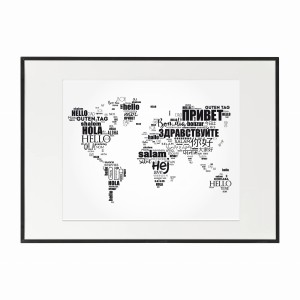 PLAKAT W RAMIE DUŻY - Mapa świata