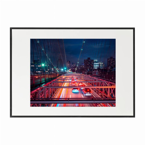 czarna rama 70x50cm i 100x70cm z passe-partout