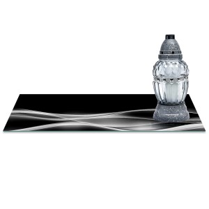 SZKLANA PODSTAWKA POD ZNICZE z dedykacją 60x30cm Smuga 152d