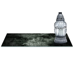 SZKLANA PODSTAWKA POD ZNICZE z dedykacją 60x30cm Beton 32d
