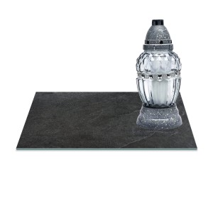 SZKLANA PODSTAWKA POD ZNICZE 40x30cm Kamień 328b