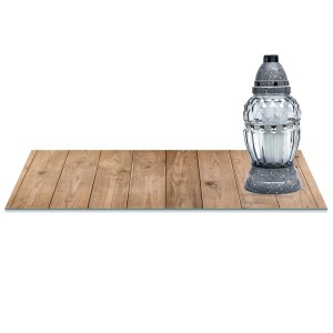 SZKLANA PODSTAWKA POD ZNICZE z dedykacją 60x30cm Panele 103d