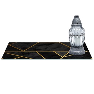 SZKLANA PODSTAWKA POD ZNICZE z dedykacją 60x20cm Elegancja 361c