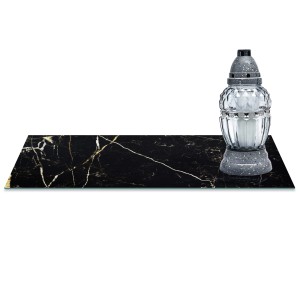 SZKLANA PODSTAWKA POD ZNICZE z dedykacją 60x30cm Marmur 07d