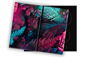 SZKLANA DESKA NA KUCHENKĘ 2x30x52 029C PAPROĆ