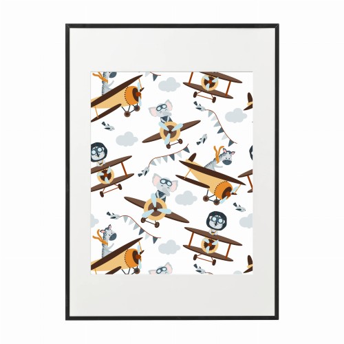 czarna rama 50x70cm i 70x100cm z passe-partout