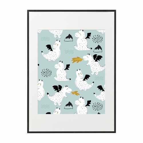 czarna rama 50x70cm i 70x100cm z passe-partout